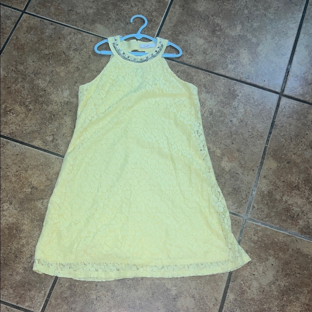 Candie's Light Yellow Lace Dress - Picture 2 of 10